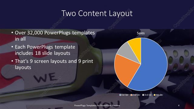 Two Content presentation slide layout