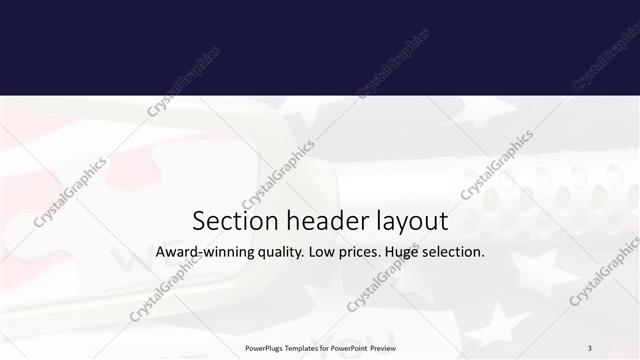 Section Header presentation slide layout