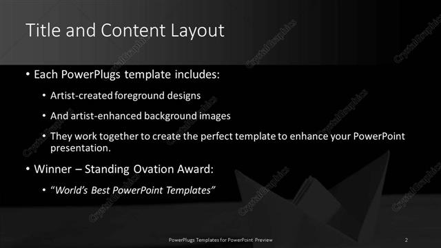 Title and Content presentation slide layout
