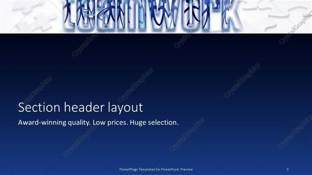 Section Header presentation slide layout