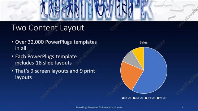Two Content presentation slide layout