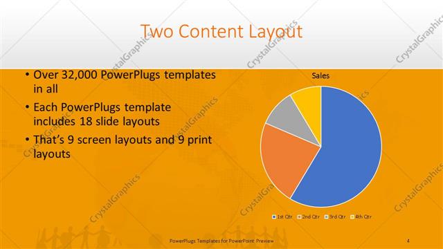 Two Content presentation slide layout