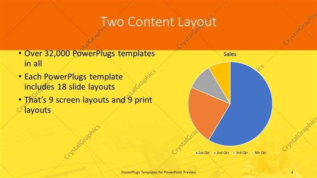 Two Content presentation slide layout