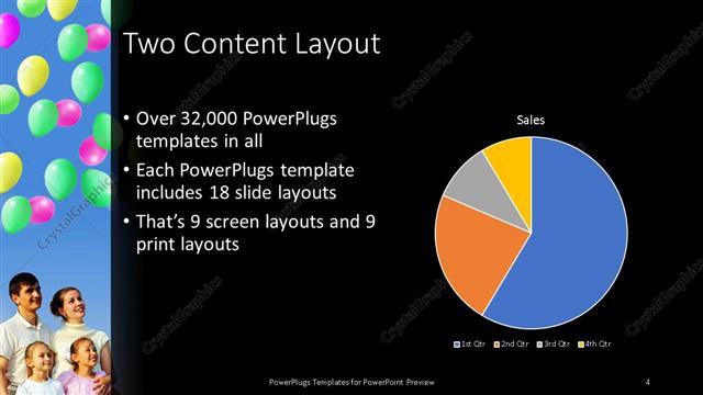 Two Content presentation slide layout