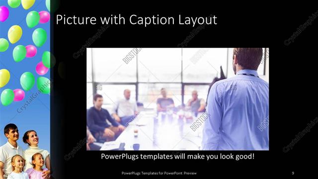 Picture with Caption presentation slide layout