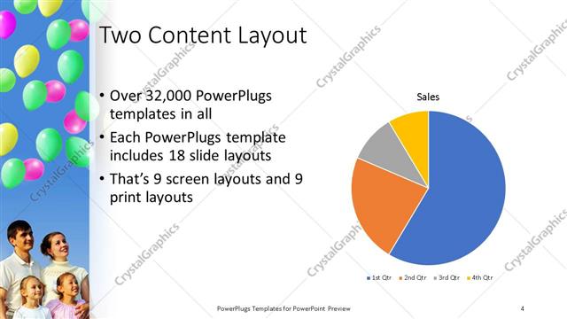 Two Content presentation slide layout