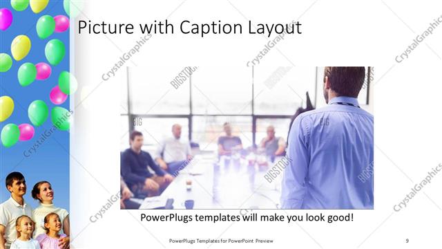 Picture with Caption presentation slide layout