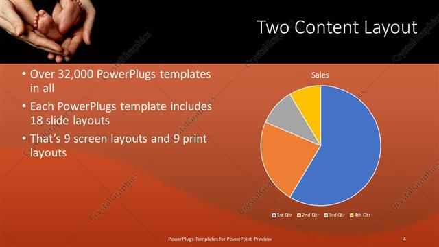 Two Content presentation slide layout