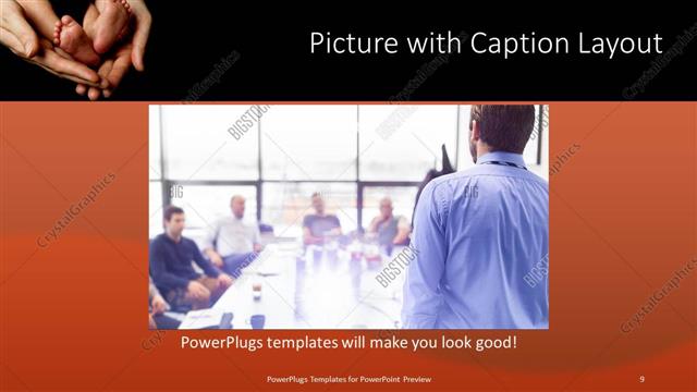 Picture with Caption presentation slide layout
