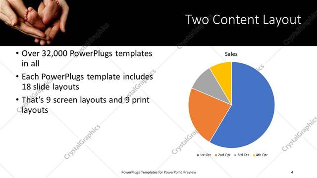Two Content presentation slide layout