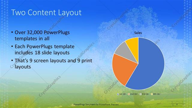 Two Content presentation slide layout