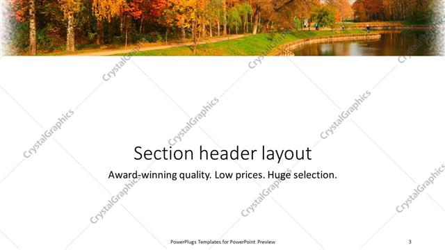 Section Header presentation slide layout