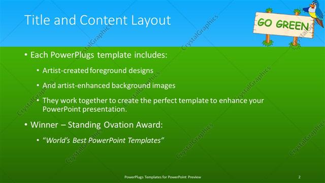 Title and Content presentation slide layout