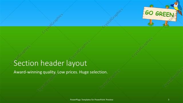 Section Header presentation slide layout