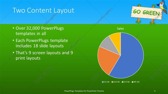 Two Content presentation slide layout