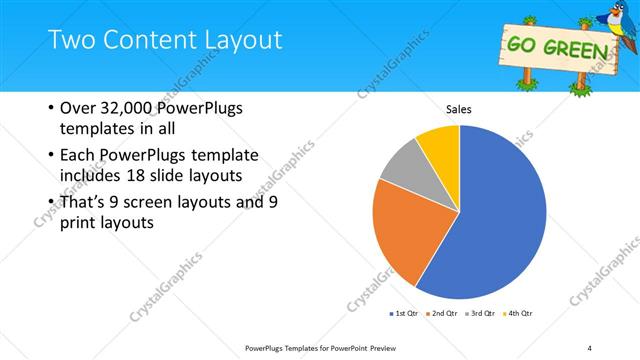 Two Content presentation slide layout