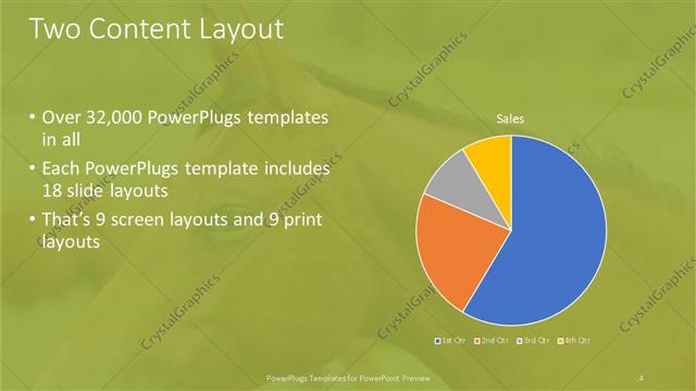 Two Content presentation slide layout