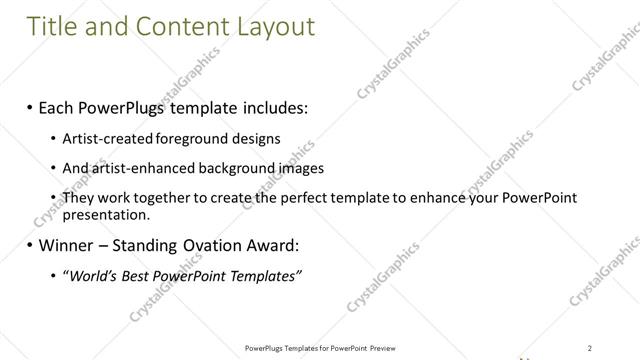 Title and Content presentation slide layout