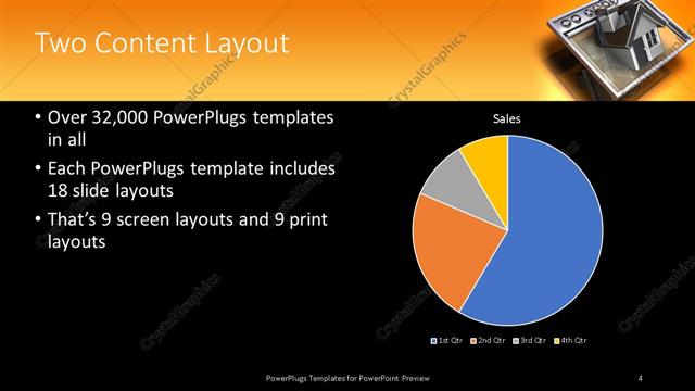 Two Content presentation slide layout