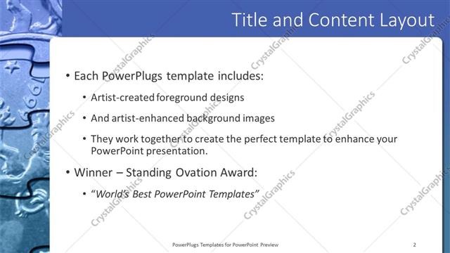 Title and Content presentation slide layout