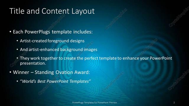Title and Content presentation slide layout