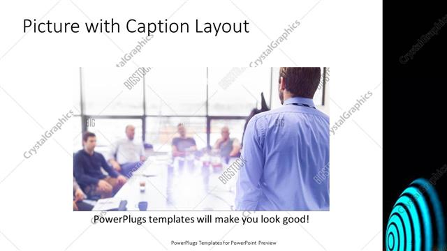 Picture with Caption presentation slide layout