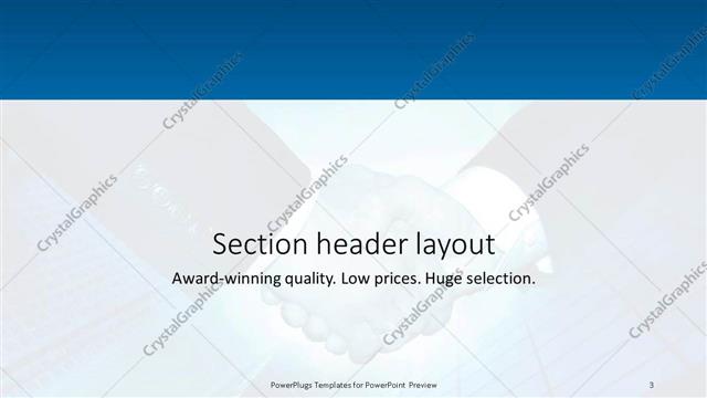 Section Header presentation slide layout