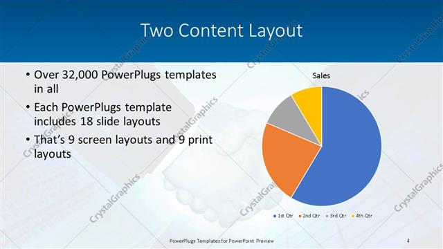 Two Content presentation slide layout