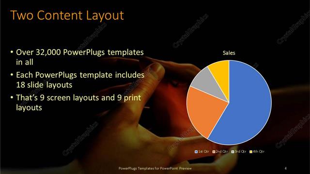 Two Content presentation slide layout