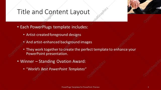 Title and Content presentation slide layout