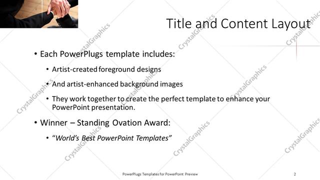 Title and Content presentation slide layout