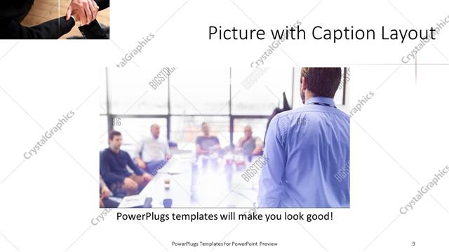 Picture with Caption presentation slide layout