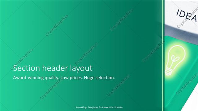 Section Header presentation slide layout
