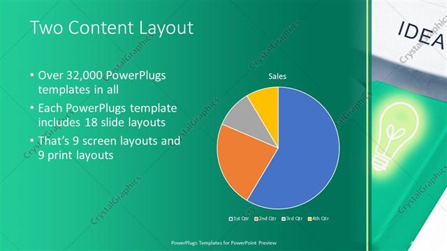 Two Content presentation slide layout