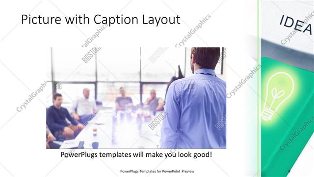 Picture with Caption presentation slide layout