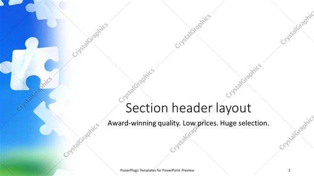 Section Header presentation slide layout