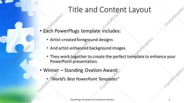Title and Content presentation slide layout