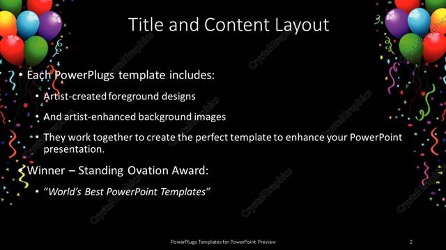 Title and Content presentation slide layout