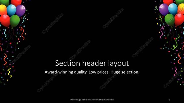 Section Header presentation slide layout