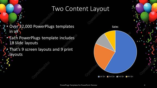 Two Content presentation slide layout
