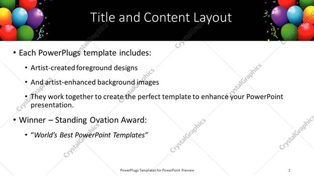 Title and Content presentation slide layout