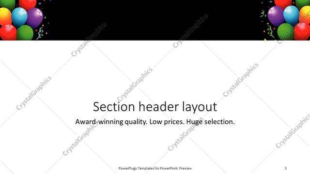 Section Header presentation slide layout