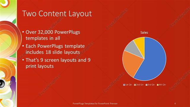 Two Content presentation slide layout