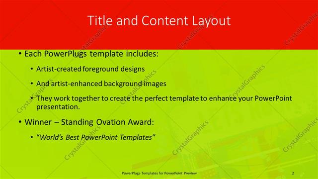 Title and Content presentation slide layout