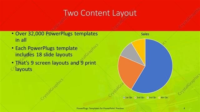 Two Content presentation slide layout