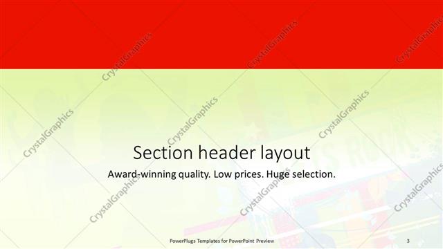 Section Header presentation slide layout