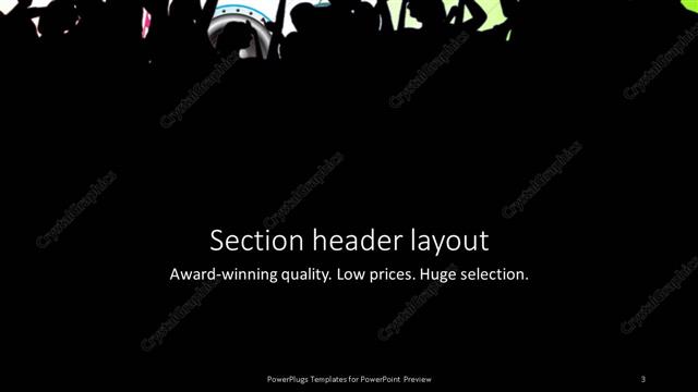 Section Header presentation slide layout