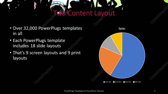 Two Content presentation slide layout