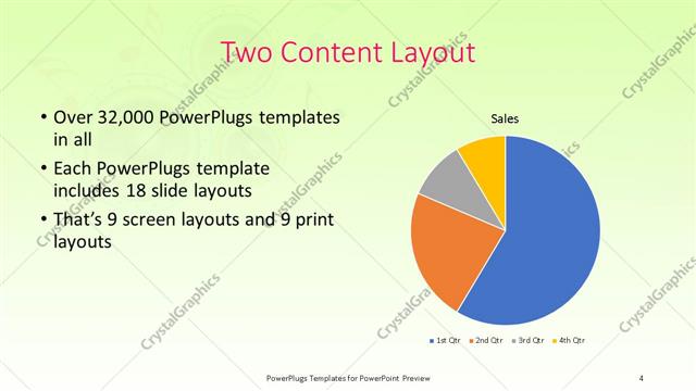 Two Content presentation slide layout