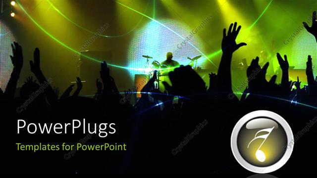  Presentation with party lights - Party in night club with flashing lights and people dancing